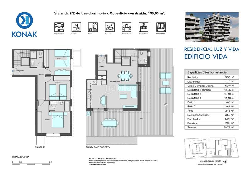 Foto 82ffeeff-6d20-4976-b2e6-13e5c961bad7. Penthouse 131m<sup>2</sup> in avenida don juan de borbon 102 in Juan de Borbón Murcia