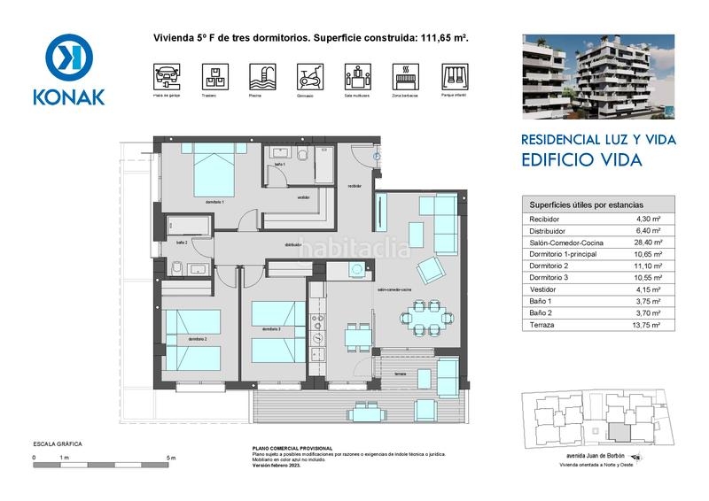 Foto e5cf02e0-a33e-4ff1-8729-cedafc95f43b. Appartement 111m<sup>2</sup> dans avenida don juan de borbon 102 dans Murcia