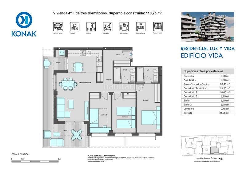 Foto dbfc6727-93bb-4dd6-b8c5-9d27c906eda0. Flat 110m<sup>2</sup> in avenida don juan de borbon 102 in Juan de Borbón Murcia