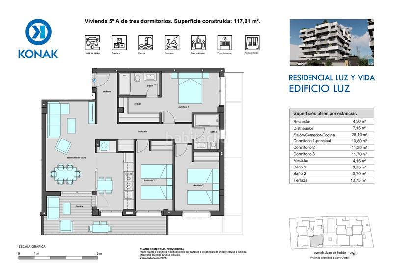 Foto 813ab99e-5d84-4f27-80c5-45010611c510. Appartement 118m<sup>2</sup> dans avenida don juan de borbon 102 dans Murcia