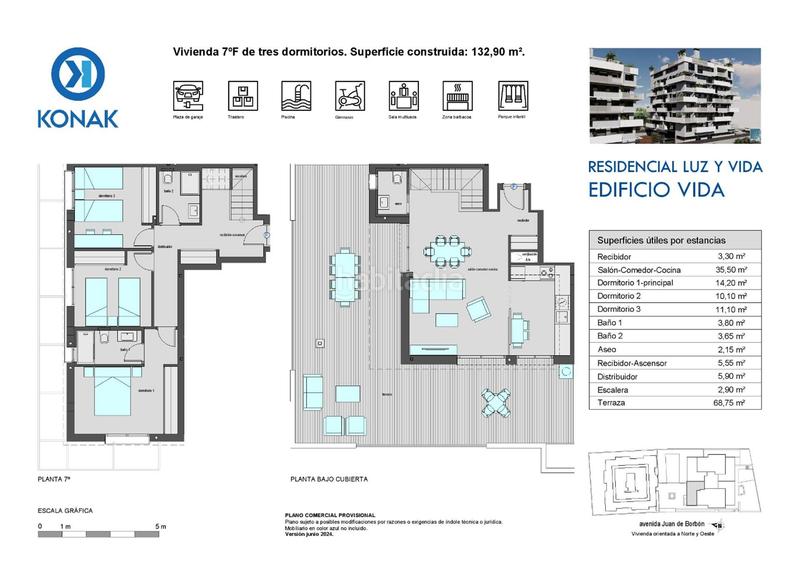 Foto 82d1fc26-3b8f-429c-89d0-b58bcfd2bd48. Àtic 133m<sup>2</sup> a avenida don juan de borbon 102 a Juan de Borbón Murcia