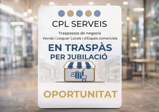 Traspàs Local Comercial  De la mare s//n. Traspaso por jubilacion de parada en pleno funcionamiento
