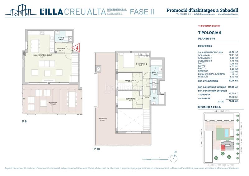 Foto 4a6967d4-7a31-4283-9159-ab7eb5e21c02. Attico 111m<sup>2</sup> in carrer francesc layret 49 in Creu Alta Sabadell