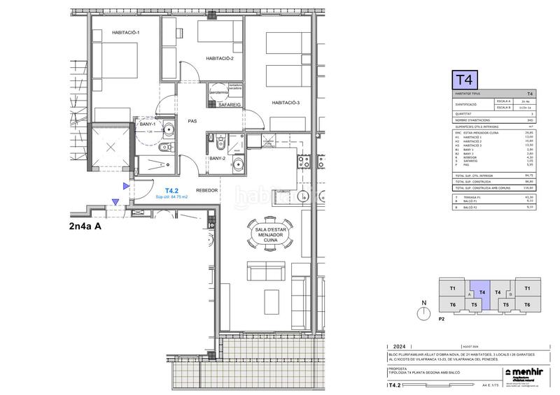 Foto 58ecfc22-ddf9-4cb6-bdcb-73995bcec1a4. Pis 99m<sup>2</sup> a carrer dels xicots de vilafranca 13 a La Girada Vilafranca del Penedès