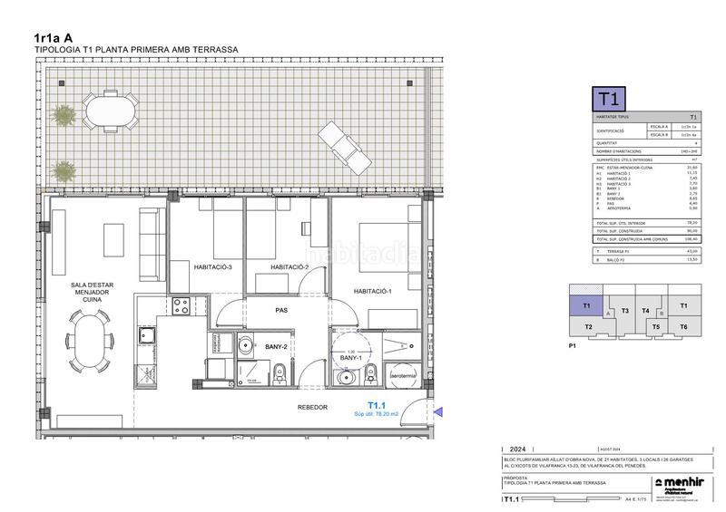 Foto 77d30b7d-3986-450c-8071-a8ff17fa4e7d. Piso 90m<sup>2</sup> en carrer dels xicots de vilafranca 13 en La Girada Vilafranca del Penedès