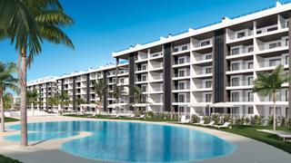 Etagenwohnung in Calle baco los cisnis 5b. New build gated urbanization in torrevieja only 700m from the be