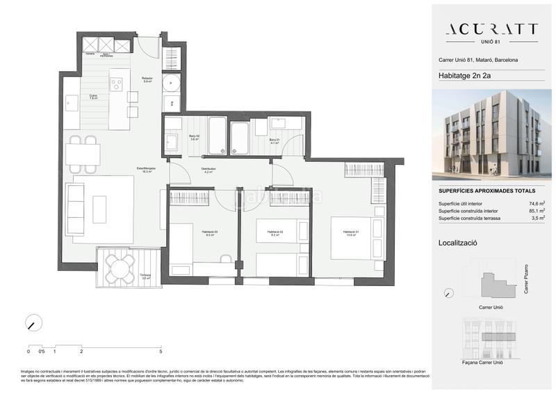Foto 057ebaf6-1f01-47c6-be17-5ebf55032eda. Appartement 85m<sup>2</sup> dans carrer unió 81 dans Eixample Mataró