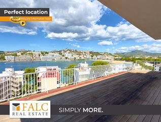 Ático en Santa Ponça. Ático exclusivo con 300 m de terraza, sauna y vistas al mar