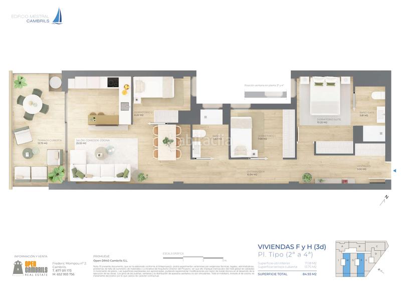 Foto 98b9e7da-c7f3-4885-a673-23d5f361fa68. Appartement 84m<sup>2</sup> dans carrer mestral 9 dans Port - Horta de Santa Maria Cambrils