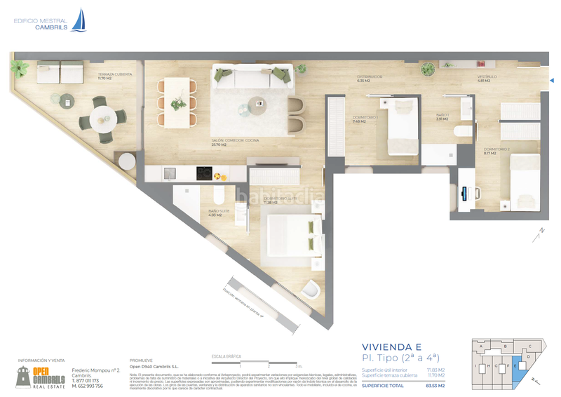 Foto 82ab8df0-4e95-41c6-b24d-029f6346c13e. Piso 83m<sup>2</sup> en carrer mestral 9 en Port - Horta de Santa Maria Cambrils