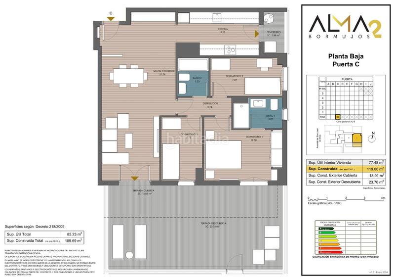 Foto 100f01f3-6a25-4fd2-bcb4-aaa677bb49b7. Erdgeschoss 119m<sup>2</sup> mit pool in Zona Universitaria Bormujos
