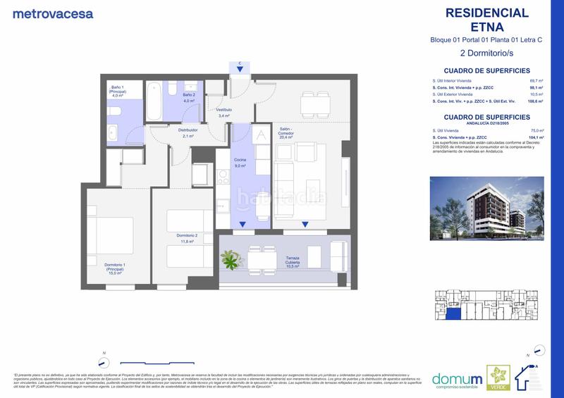 Foto ee36d20a-4252-4020-8796-e3359c02991d. Appartement 110m<sup>2</sup> dans parcelas r'. y r'. del susdbp. palmas altas dans Sevilla