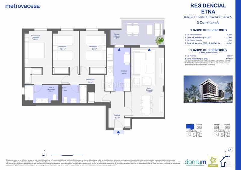 Foto fcb9f18b-55ef-46c8-9678-e8cb1926b60e. Appartement 134m<sup>2</sup> dans parcelas r'. y r'. del susdbp. palmas altas dans Sevilla