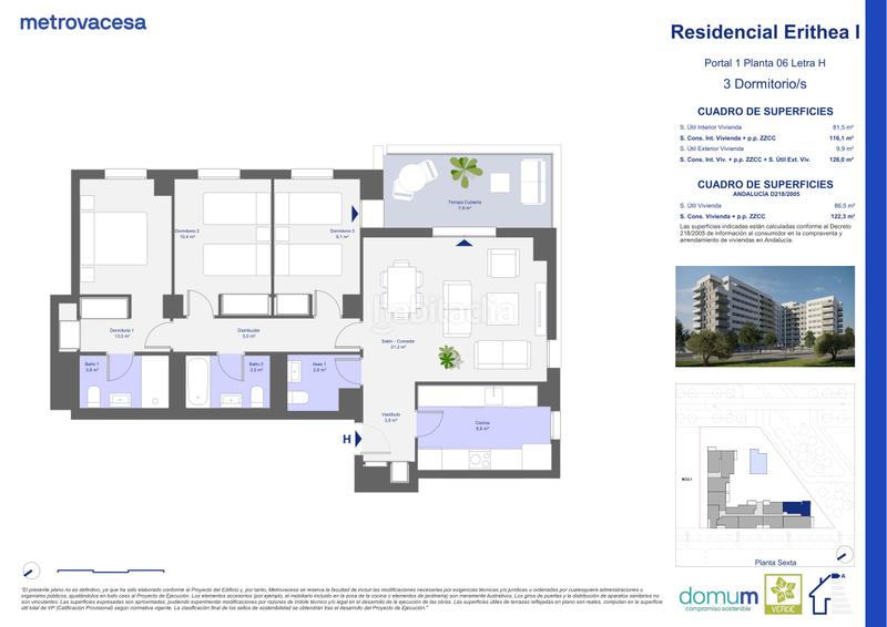 Foto 593da3ec-53fb-4adc-bf5c-0fe8ac15cb33. Appartamento 128m<sup>2</sup> in josé rodríguez de la borbolla s/n in Dos Hermanas