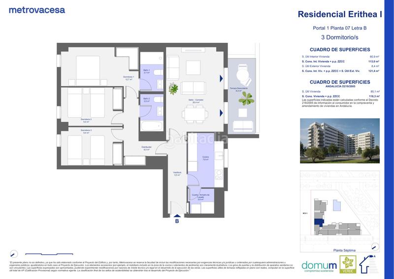 Foto 0b8507d9-1bcd-4c0d-9263-9a64ae305eb7. Appartement 123m<sup>2</sup> dans josé rodríguez de la borbolla s/n dans Dos Hermanas