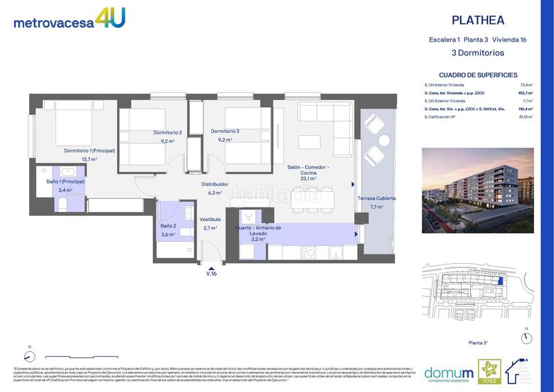 Foto 25538e9b-f4bd-4e7d-ab96-19ec3951830d. Appartement 111m<sup>2</sup> dans giusseppe verdi 101 dans San José-Los Metales Sagunt