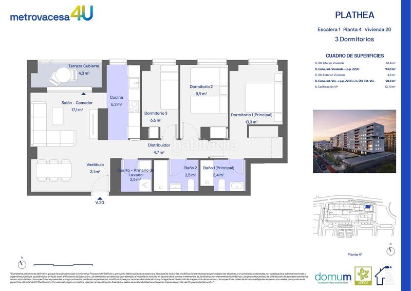 Foto 1f3df80d-de95-4d4a-9da2-4292050ea14f. Etagenwohnung 98m<sup>2</sup> in giusseppe verdi 101 in San José-Los Metales Sagunt