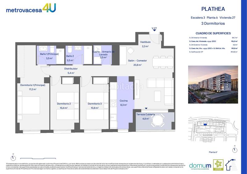Foto 836bde55-c447-493e-acb7-d8967ad1fd54. Appartement 120m<sup>2</sup> dans giusseppe verdi 101 dans San José-Los Metales Sagunt