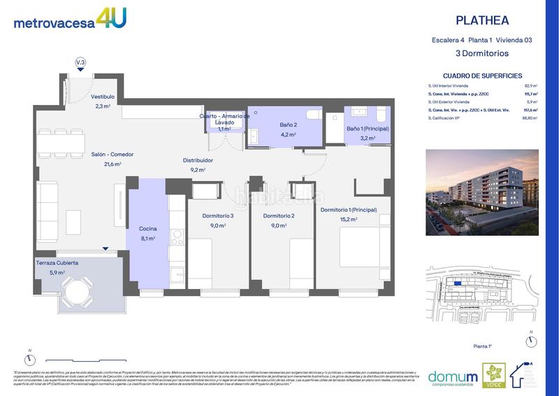 Foto b1aaaf87-7651-4014-85dc-484b7c0f83f5. Piso 117m<sup>2</sup> en giusseppe verdi 101 en San José-Los Metales Sagunt