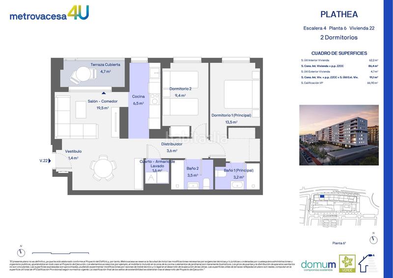 Foto b685942f-2701-47ce-be8a-b25d582ae907. Etagenwohnung 91m<sup>2</sup> in giusseppe verdi 101 in San José-Los Metales Sagunt