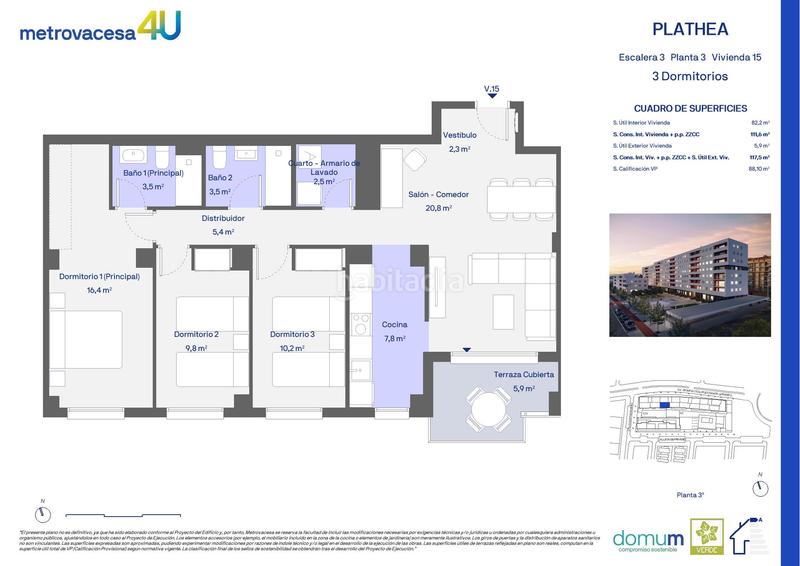 Foto 0200df76-71df-436a-890e-79d648b1d9a2. Flat 117m<sup>2</sup> in giusseppe verdi 101 in San José-Los Metales Sagunt