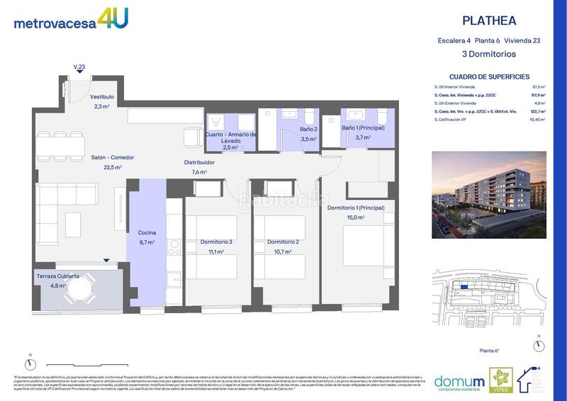 Foto 6b881c61-b2fd-4f60-a3f2-a7b151a6e58c. Etagenwohnung 123m<sup>2</sup> in giusseppe verdi 101 in San José-Los Metales Sagunt