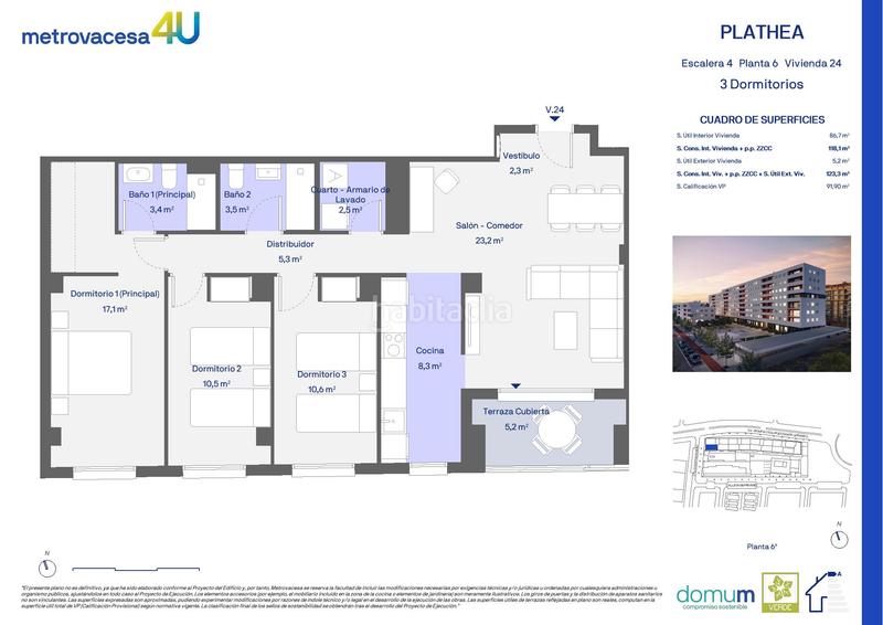 Foto 7590ce2f-62ab-41aa-bbb2-66abca4783ec. Appartement 123m<sup>2</sup> dans giusseppe verdi 101 dans San José-Los Metales Sagunt
