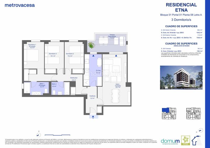 Foto 8642d559-9d3e-4231-a275-12e1a9862eb2. Appartement 136m<sup>2</sup> dans parcelas r'. y r'. del susdbp. palmas altas dans Sevilla