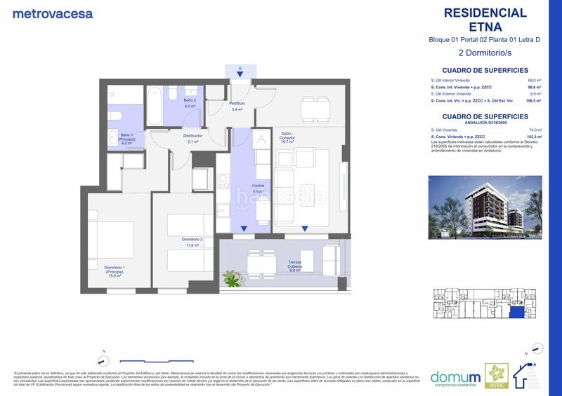 Foto e7fd8322-3828-44f9-862e-843e9bb47340. Appartement 108m<sup>2</sup> dans parcelas r'. y r'. del susdbp. palmas altas dans Sevilla