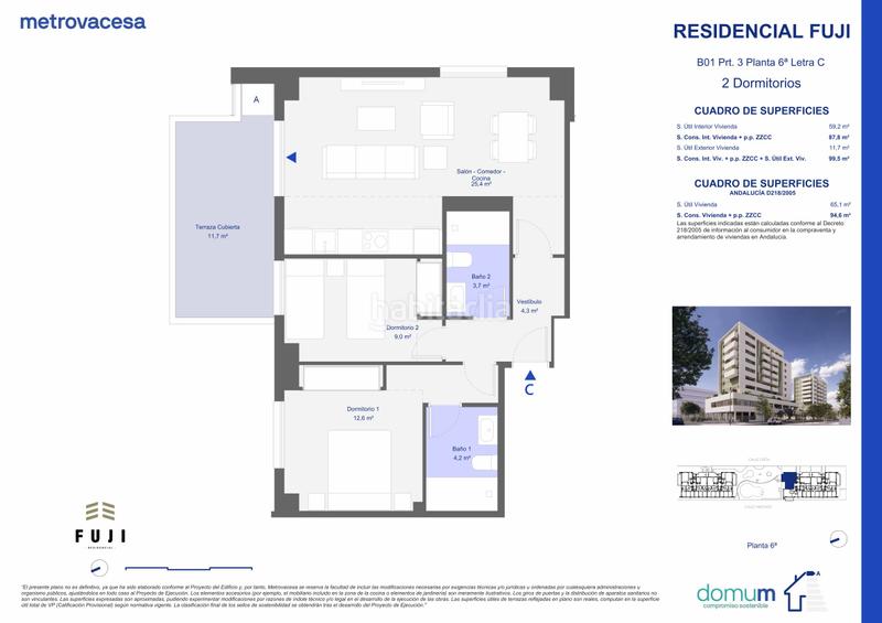 Foto 1af72b14-1319-44f9-ae22-6ed2651f2f78. Appartement 101m<sup>2</sup> dans susdbp palmas altas sur dans Bellavista Sevilla