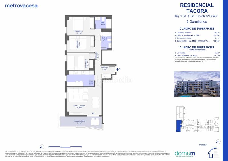Foto 4696a568-991a-46e6-b93e-c952f198b380. Appartement 121m<sup>2</sup> dans susdbp palmas altas sur dans Bellavista Sevilla