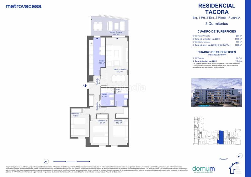 Foto 5b3b083b-8049-46e1-9f3e-105c42062f70. Appartement 124m<sup>2</sup> dans susdbp palmas altas sur dans Bellavista Sevilla