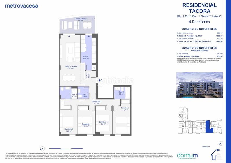 Foto 26f4e3a4-efa5-49e7-b7ae-3b62934f9689. Appartement 149m<sup>2</sup> dans susdbp palmas altas sur dans Bellavista Sevilla