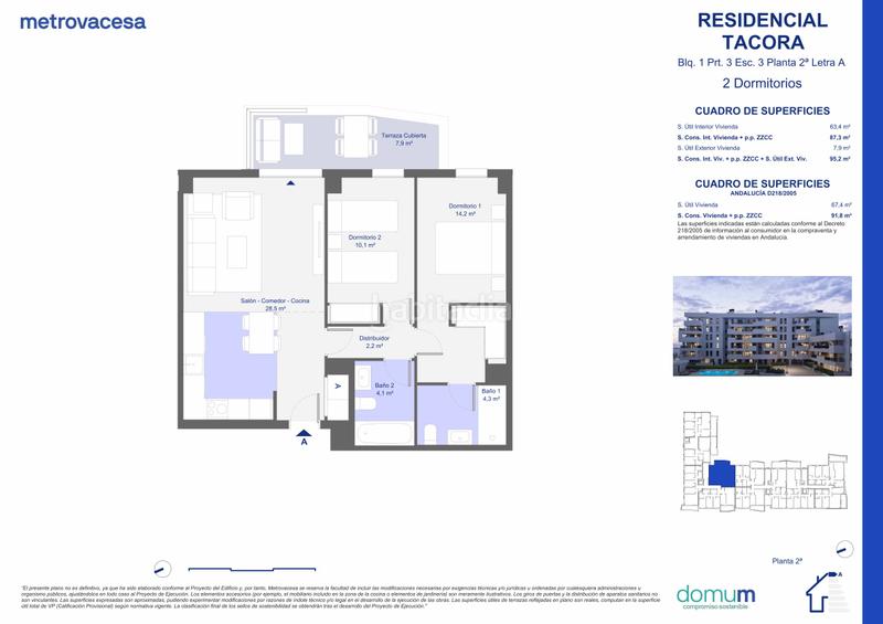 Foto 35a1ba0c-bd2f-48c6-a053-558f517ab100. Appartement 96m<sup>2</sup> dans susdbp palmas altas sur dans Bellavista Sevilla