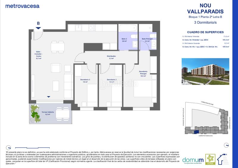Foto e189b930-9e8c-4eb0-b739-d4754cb81f85. Appartement 106m<sup>2</sup> dans carretera de rubi dans Segle XX Terrassa