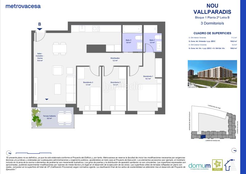 Foto 20842830-d262-4980-94dc-90909d3bf334. Pis 106m<sup>2</sup> a carretera de rubi a Segle XX Terrassa