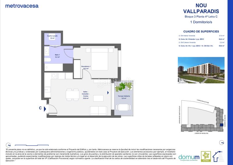Foto f23e6283-6cc3-4caf-9005-d0185a2b9748. Appartement 59m<sup>2</sup> dans carretera de rubi dans Segle XX Terrassa