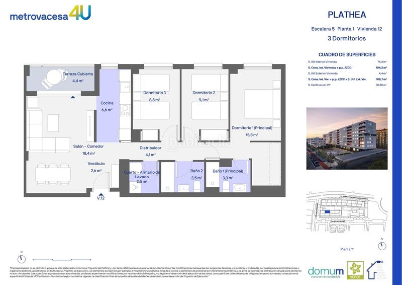 Foto 5fa5b2f6-3557-4a44-bfbc-cc0f43c723e9. Piso 109m<sup>2</sup> en giusseppe verdi 101 en San José-Los Metales Sagunt