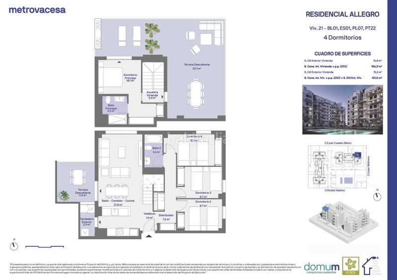 Foto bdf1f6bd-c1d5-409a-b75c-719c2bfe8f75. Penthouse 199m<sup>2</sup> in alcalá galiano in San José-Los Metales Sagunt