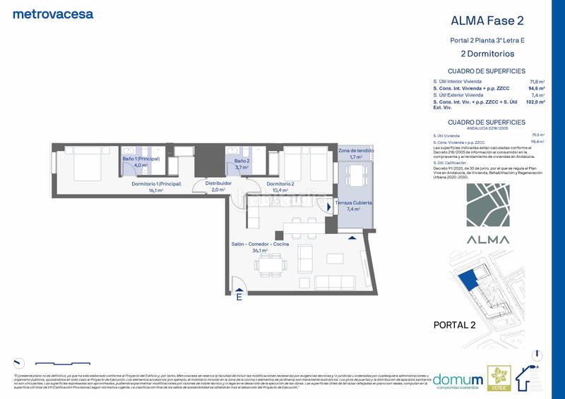 Foto e7fb3ba6-c055-44e4-b88b-9c90835a7a6f. Pis 102m<sup>2</sup> a parcela pr. sector ar "cuartel de los mondragones" (Granada) a Granada