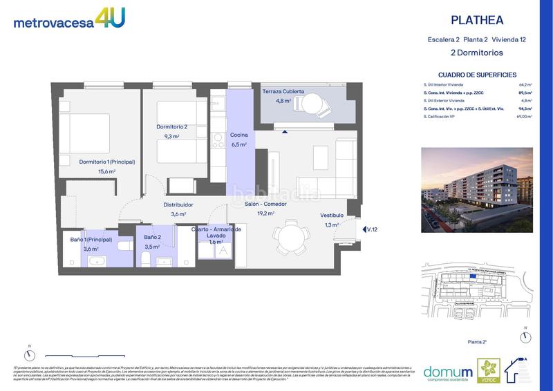 Foto 8d487c40-a349-4fbd-b123-3cb6510f3af8. Flat 94m<sup>2</sup> in giusseppe verdi 101 in San José-Los Metales Sagunt