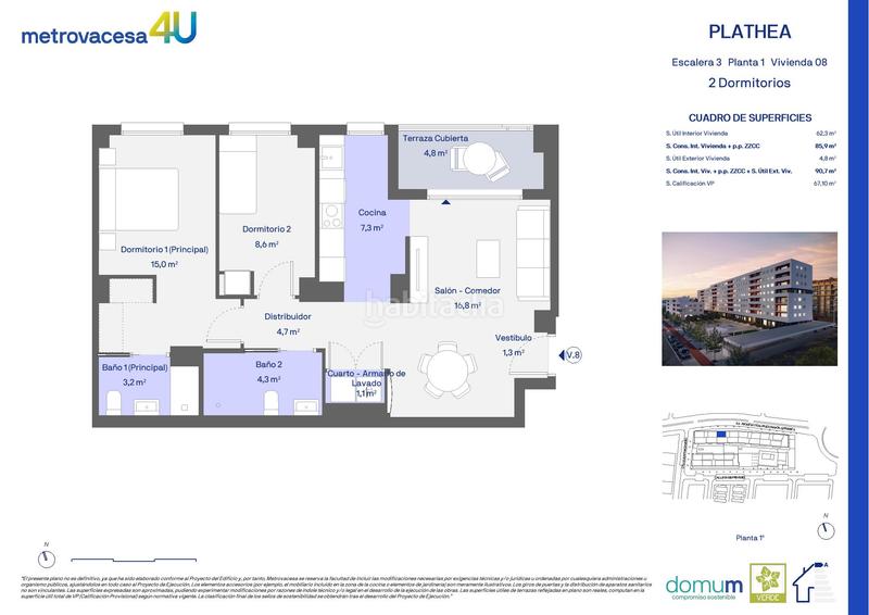 Foto 8ced482f-55b2-4aa9-8ce9-7a47b7bd484b. Piso 91m<sup>2</sup> en giusseppe verdi 101 en San José-Los Metales Sagunt