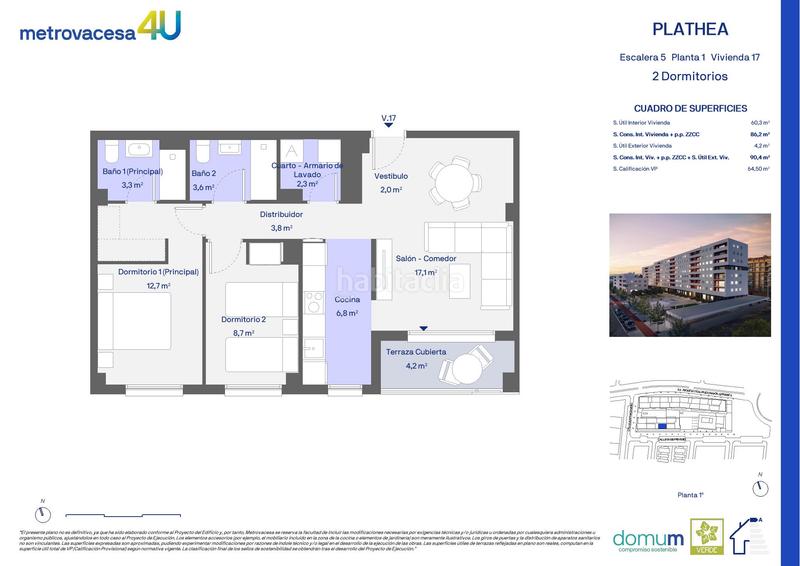 Foto 583633c3-ec3e-487e-81d0-bec8f9572975. Flat 90m<sup>2</sup> in giusseppe verdi 101 in San José-Los Metales Sagunt