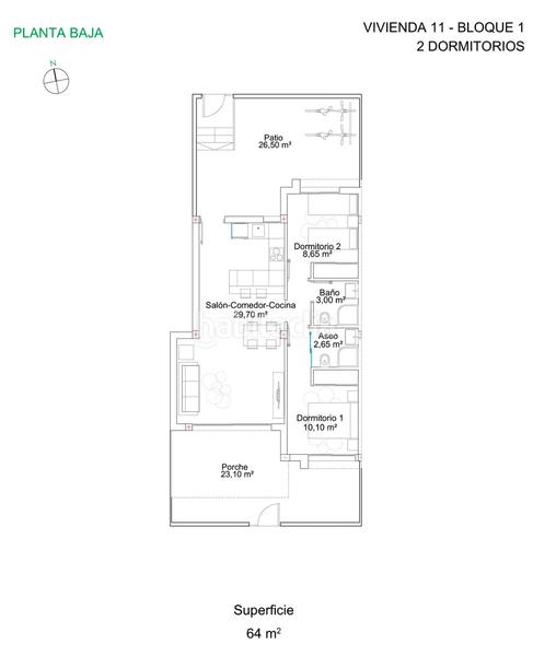 Foto 53ca41ed-3938-4de2-ab9d-ede1c105f8c0. Ground floor with pool in Los Almendros Orihuela