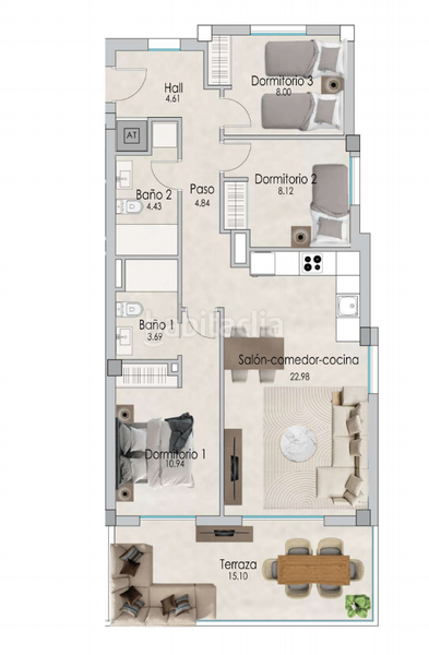Foto e29fceb4-5634-48a9-8f3a-d12f08e5fb67. Piso en Playa Tamarit-Playa Lissa Santa Pola