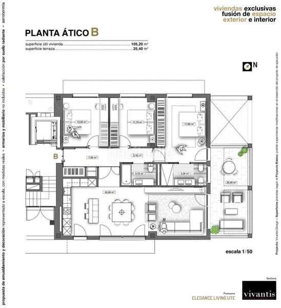 Foto eb175fbc-bc30-4413-821b-125c88cbc88f. Dachwohnung 127m<sup>2</sup> in asparrena kalea 80 in Aretxabaleta Vitoria - Gasteiz
