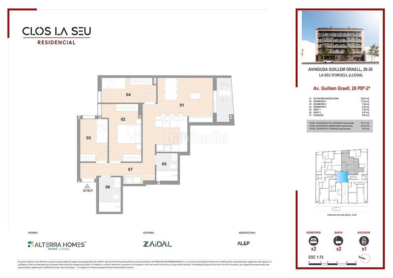Foto 61792851-62f8-49bc-861d-e008419a4a2a. Piso 84m<sup>2</sup> en avinguda de guillem graell 28 en Seu d´Urgell (La)