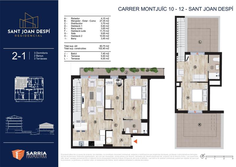 Foto 62c25579-ddd5-4b36-a0d8-84dfcab89280. Etagenwohnung 102m<sup>2</sup> in avinguda de barcelona 9 in Centre Sant Joan Despí