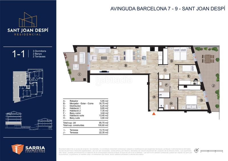 Foto 970cffe1-1f05-4bb9-b469-223cb1509003. Flat 101m<sup>2</sup> in avinguda de barcelona 9 in Centre Sant Joan Despí