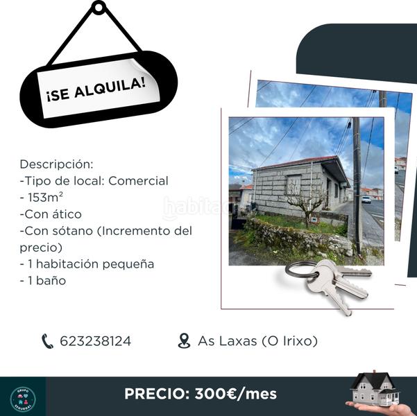 Foto f2b46119-b478-4762-a482-3940f3e121fe. Alquiler local comercial en as laxas 24 local en alquiler con opción a compra en as laxas (o irixo) en Irixo (O)